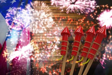 Poster - Composite image of rockets for fireworks