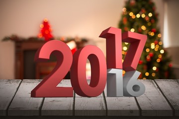Poster - Composite image of digital image of new over old year