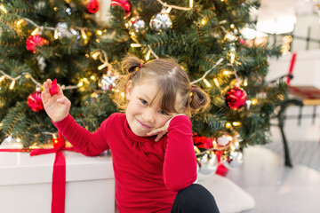 Canvas Print - un gros cadeau pour une jolie petite fille