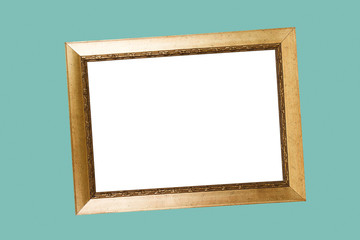 Vintage frame on blue background