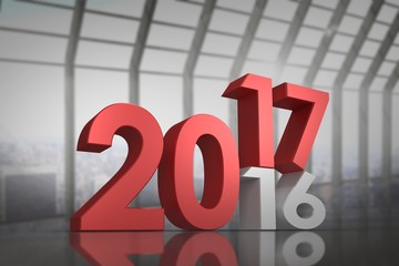 Poster - Composite image of digital image of new over old year