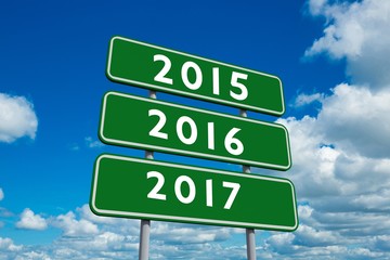 Poster - Composite image of digital image of new year 2017
