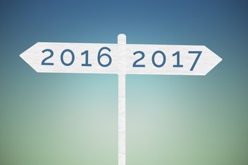 Poster - Composite image of digital image of new year 2017