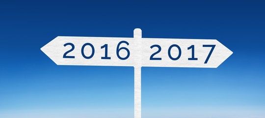 Poster - Composite image of digital image of new year 2017