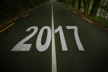 Poster - Composite image of happy new year 2017