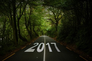 Poster - Composite image of happy new year 2017