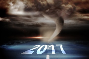 Poster - Composite image of happy new year 2017