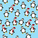 Fototapeta Pokój dzieciecy - cute Christmas penguin