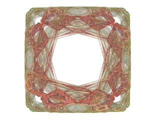 Abstract fractal with a red pattern