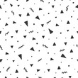 Hand drawn seamless pattern with triangle confetti