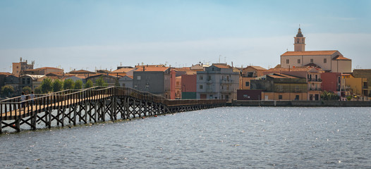 Wall Mural - Lesina high definition scenic view with the sea (Puglia, Italy)