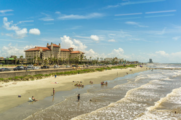 Overlooking Galveston beach  