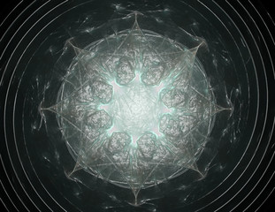 Poster - Particles of abstract fractal forms on the subject of nuclear ph