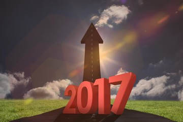 Poster - Composite image of blurry animated flare