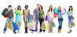 © grinny - Group of shopping customers.