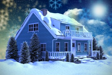 Poster - Composite image of three dimensional house