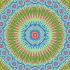 Poster - Multicolored abstract mandala ornament background