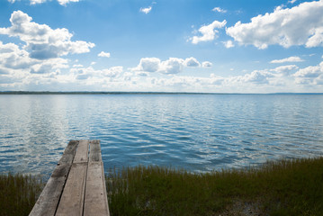  Dreaming on a empty wooden pier. Guatemala, lago Peten Itza.