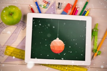 Poster - Composite image of christmas ornament hanging