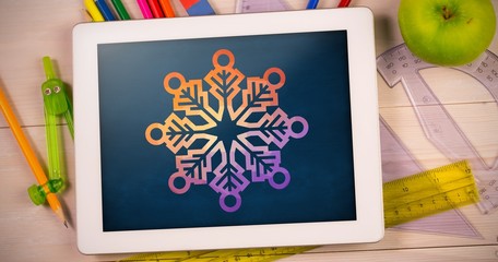 Poster - Composite image of graphic snowflake