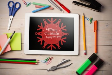 Poster - Composite image of white and red greetings card