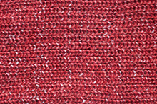 Thick Red Cable Knit Sweater Fabric Background