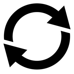 Aufkleber - Circular arrow, circle arrow icon. Rotation, restart, twist, tur