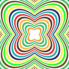 Poster - Concentric lines with distortion. Radial lines, radiating patter