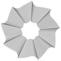 Poster - Geometric circular element - Rotating spiral, swirl shape