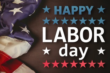 Poster - Composite image of poster of happy labor day text