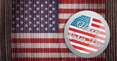 Poster - Composite image of poster of happy labor day text