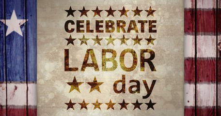 Canvas Print - Composite image of poster of celebrate labor day text