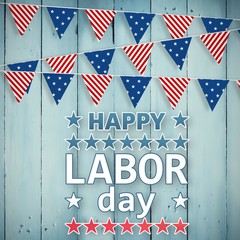 Poster - Composite image of poster of happy labor day text