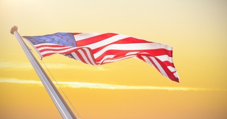 Poster - Composite image of american flag