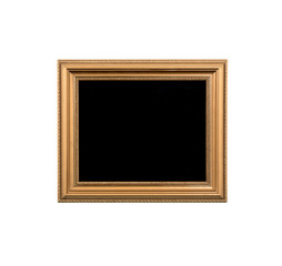 Poster - Vintage black gold frame on the white isolated background