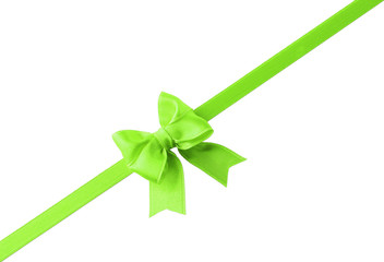 Poster - Festive ribbon bow on white background