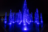 Fototapeta Łazienka - Colorfully lit fountain