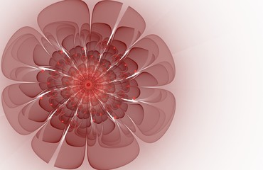 Aufkleber - abstract red fractal flower computer generated image, background for text labels