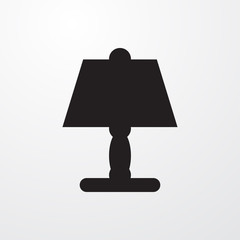 Wall Mural - table lamp icon illustration