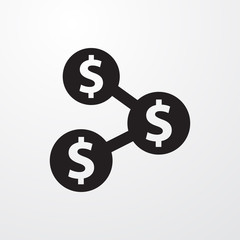 Wall Mural - dollar sign icon illustration