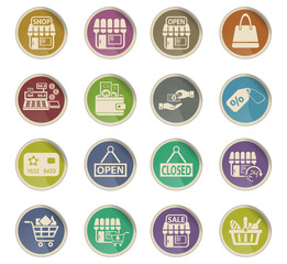 shop icon set