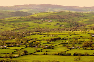 Wall Mural - long mynd hills shropshire england uk