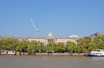 Wall Mural - Somerset House at Victoria Embankment near River Thames in London