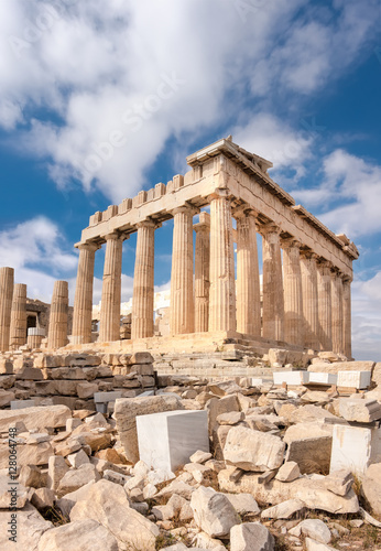 Plakat Partenon na Akropolu w Atenach, Grecja