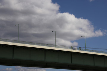 Transport on the Severinsbrücke in Cologne