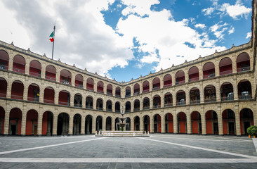 Wall Mural - Palacio Nacional (National Palace) Fountain - Mexico City, Mexico