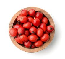 Top View Of Rose Hips In Bowl