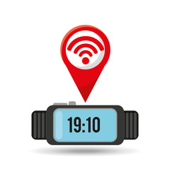 Wall Mural - watch wifi app social network vector illustration eps 10