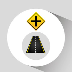 Sticker - crossroad sign concept graphic vector illustration eps 10