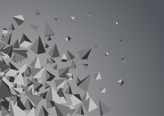 Wall Mural - Abstract triangles space.